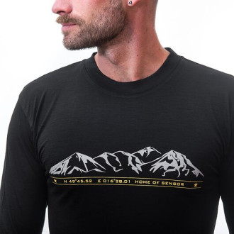 Pánské triko SENSOR MERINO ACTIVE MOUNTAINS dl.rukáv černá