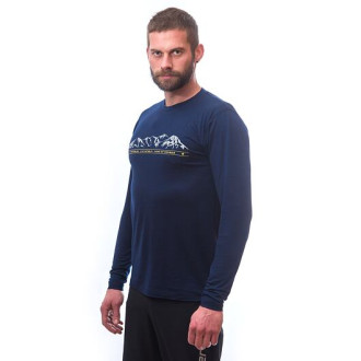 Pánské triko SENSOR MERINO ACTIVE MOUNTAINS dl.rukáv deep blue