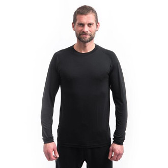 Pánské triko SENSOR MERINO ACTIVE NO LOGO dl.rukáv raglan černá