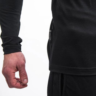 Pánské triko SENSOR MERINO ACTIVE NO LOGO dl.rukáv raglan černá