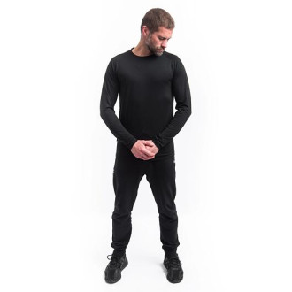 Pánské triko SENSOR MERINO ACTIVE NO LOGO dl.rukáv raglan černá