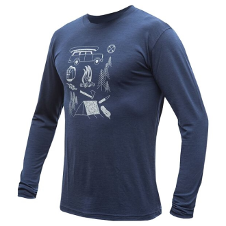 Pánské triko SENSOR MERINO ACTIVE OUTSIDE dl.rukáv deep blue