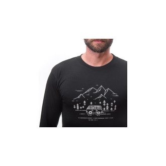 Pánské triko SENSOR MERINO ACTIVE VAN LIFE dl.rukáv černá