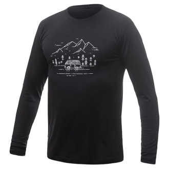 Pánské triko SENSOR MERINO ACTIVE VAN LIFE dl.rukáv černá