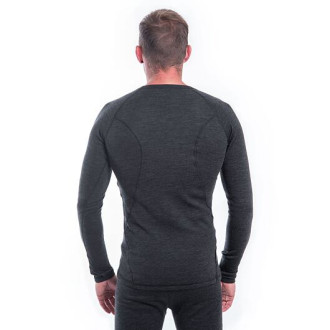 Pánské triko SENSOR MERINO BOLD dl.rukáv anthracite gray
