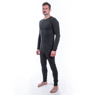 Pánské triko SENSOR MERINO BOLD dl.rukáv anthracite gray