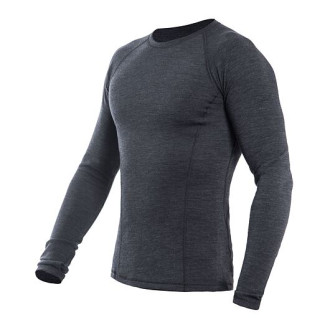 Pánské triko SENSOR MERINO BOLD dl.rukáv anthracite gray