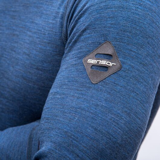 Pánské triko SENSOR MERINO BOLD dl.rukáv cool blue