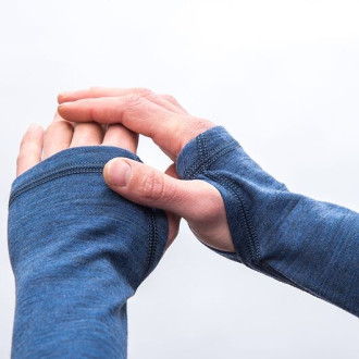 Pánské triko SENSOR MERINO BOLD dl.rukáv cool blue