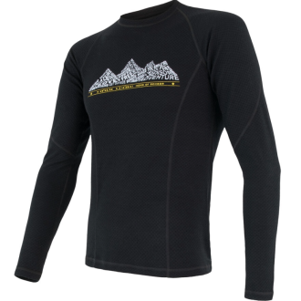 Pánské triko SENSOR MERINO DF ADVENTURE  dl.rukáv černé