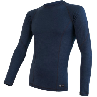 Pánské triko SENSOR MERINO DF dl.rukáv deep blue
