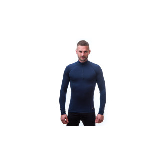 Pánské triko SENSOR MERINO DF ZIP deep blue