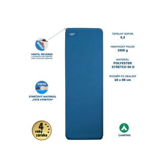 Samonafukovací karimatka YATE COMFORT 5 modrá/šedá