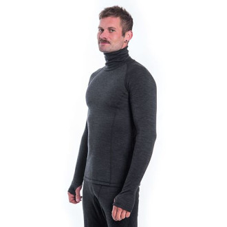 Pánské triko SENSOR MERINO BOLD dl.rukáv roll neck anthracite gray