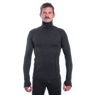 Pánské triko SENSOR MERINO BOLD dl.rukáv roll neck anthracite gray