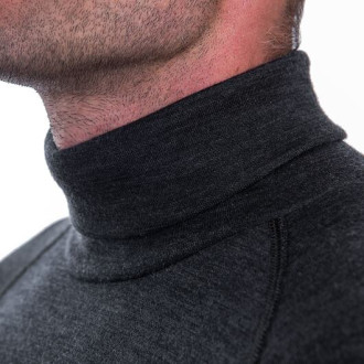Pánské triko SENSOR MERINO BOLD dl.rukáv roll neck anthracite gray