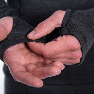 Pánské triko SENSOR MERINO BOLD dl.rukáv roll neck anthracite gray