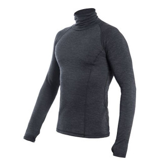 Pánské triko SENSOR MERINO BOLD dl.rukáv roll neck anthracite gray