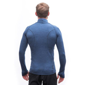 Pánské triko SENSOR MERINO BOLD dl.rukáv roll neck cool blue