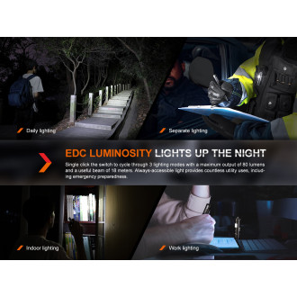 Taktické pero Fenix T6 s LED svítilnou černá