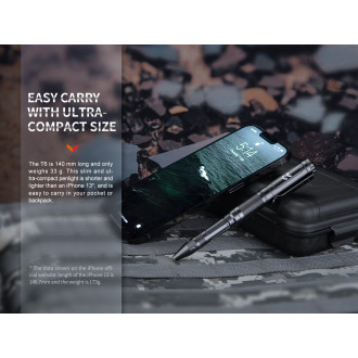 Taktické pero Fenix T6 s LED svítilnou černá