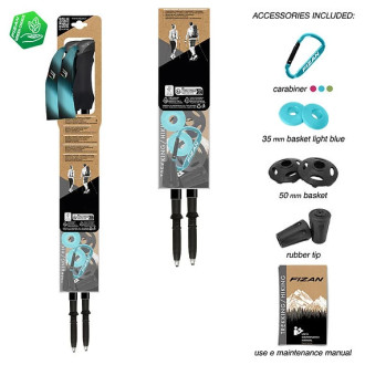 Trekové hole Fizan Compact Tech, light blue