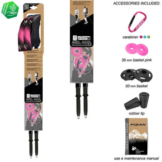 Trekové hole Fizan Compact Tech, pink