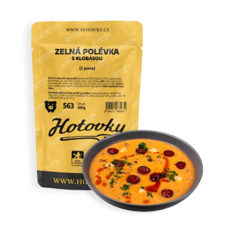 Zelná polévka s klobásou (2 porce)